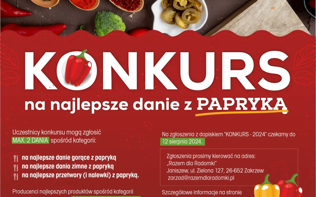 Zapraszamy na Konkurs na najlepsze danie z papryką
