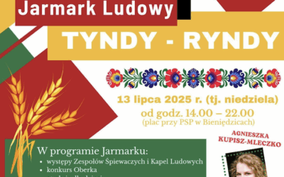 Zapraszamy na Jarmark Ludowy „Tyndy Ryndy” – 13 lipca 2025 r.