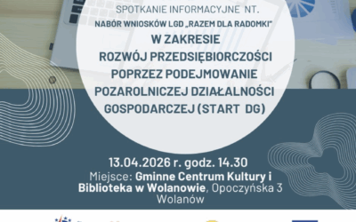 Rozwój przedsiębiorczości poprzez podejmowanie pozarolniczej działalności gospodarczej (START DG)