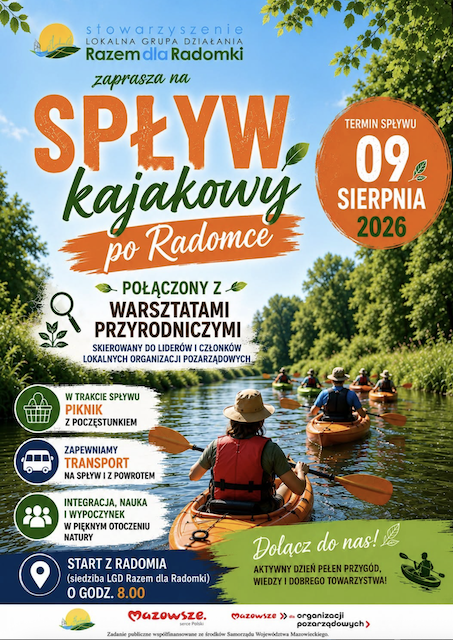 Spływ kajakowy po Radomce
