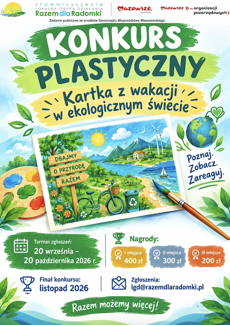 Konkurs plastyczny „Kartka z wakacji w ekologicznym świecie”