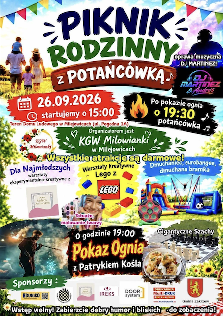 KGW Milowianki zaprasza na pikink rodzinny z potańcówką